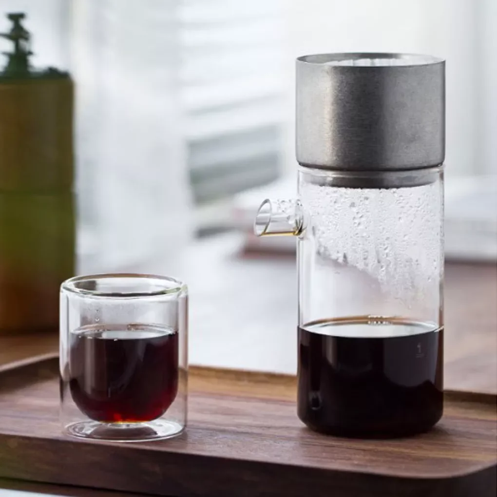 

Coffee Kettle with Strainer Pour Over Cold Coffee Maker Brewing Pot with Volume Scale Household Bar Tools
