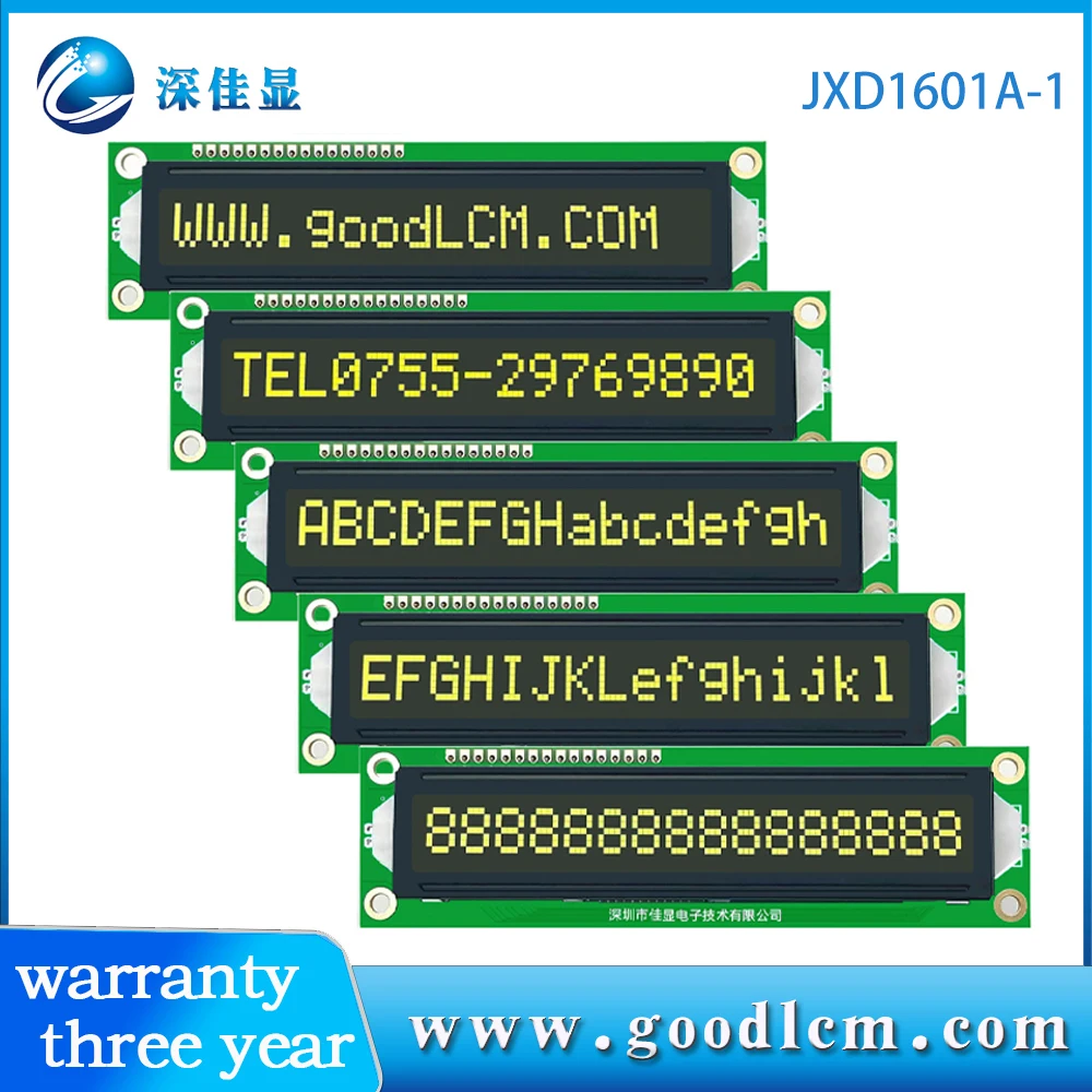 Display Lcd 16X1 16Pin 1601 Schermo Lcd A Caratteri Grandi Va Green Character Alimentatore 5V O 3V