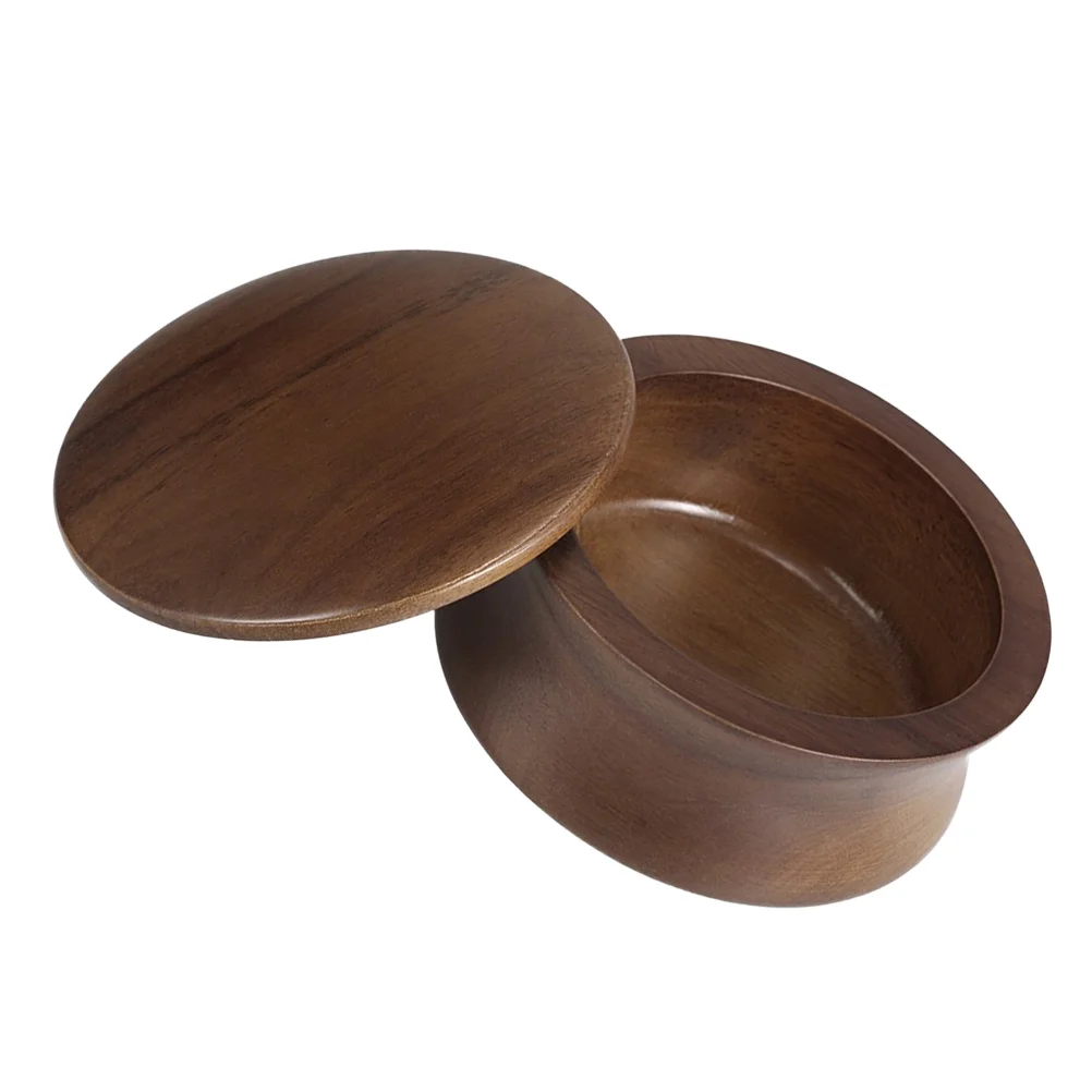 

Shaving Bowl Soap Mug Men Wooden Cream Travel Cup Bowls Badger Lather Kit Mens Set Wood Dish Lidcontainer Accessories Shavebig