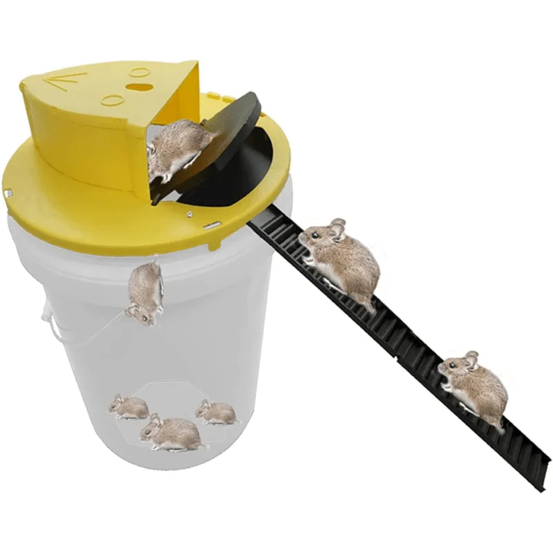 

Mouse Trap Flip and Slide Bucket Lid Mice Rat Trap For Indoor Outdoor Multi Catch Auto Reset Mousetrap Automatic Reset Indoor
