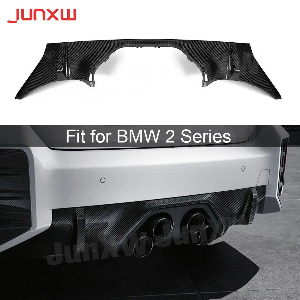

Carbon Fiber Rear Bumper Lip Diffuser Spoiler Middle Exhaust Pipe Outlet For BMW M2 G87 2023+ MP Style Coupe FRP Car Body Kit