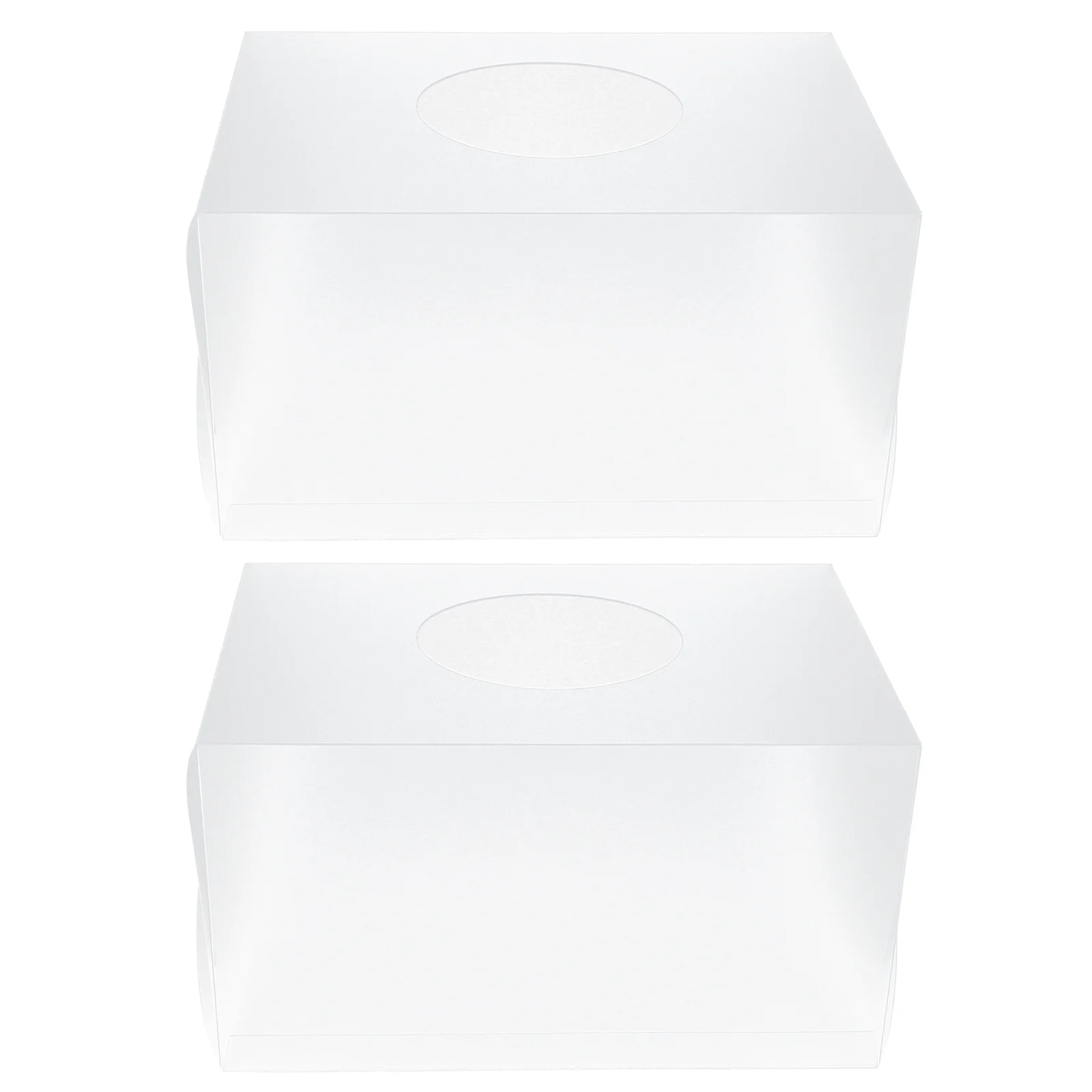 

2 Pcs Clear Organizer Box Tickets Lucky Draw Office Storage Bins Contest Suggestion Alloy Charity Lottery