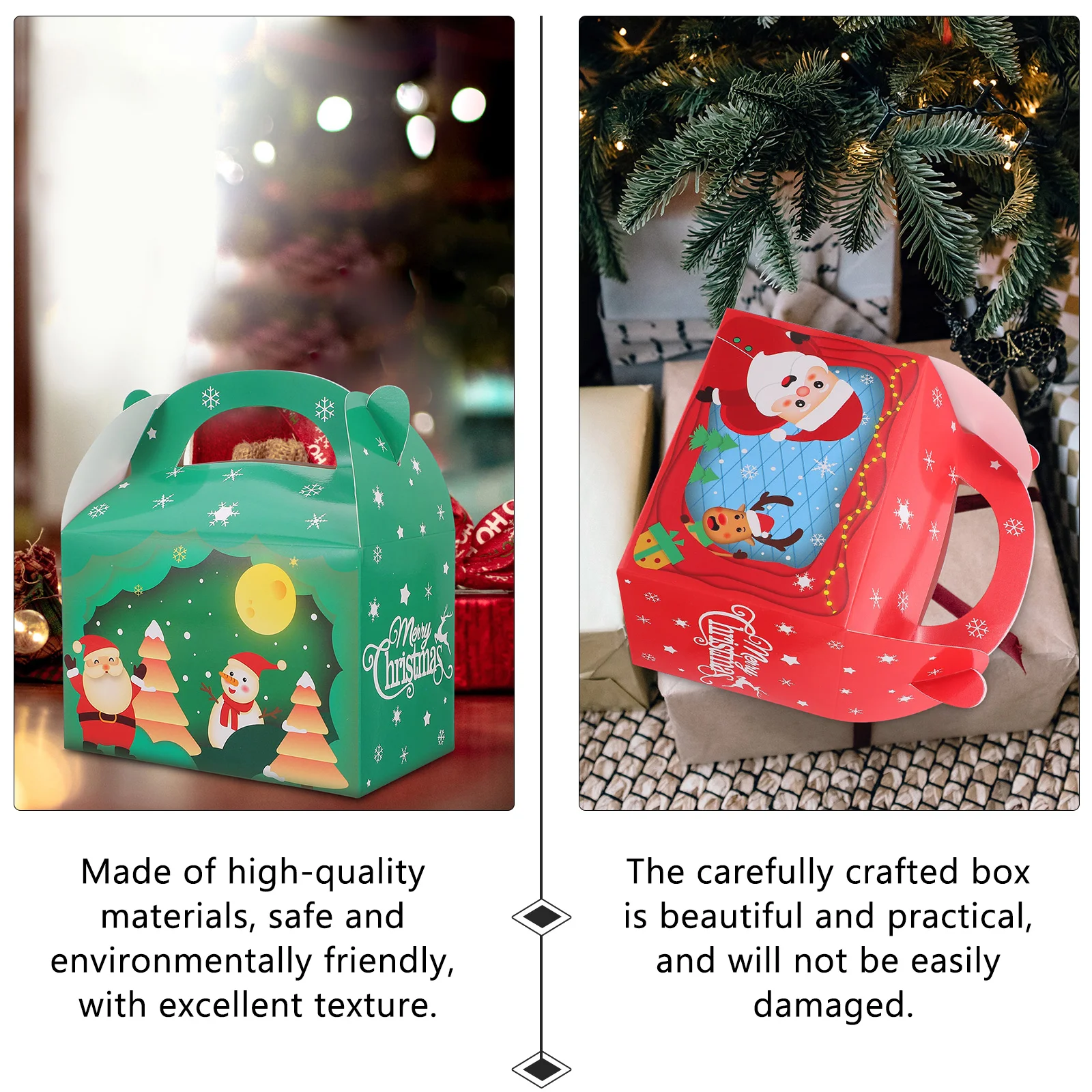 

20Pcs Creative Cartoon Xmas Gift Wrapping Bags Portable Xmas Pattern Candy Bags