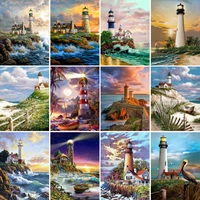 5d diamond painting lighthouse full drill square embroidery cross stitch kit landscape mosaic picture of rhinestones home decor