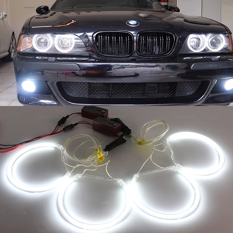 

4 Pcs CCFL Angel Eyes Kit Warm White Halo Ring Headlamp for BMW 5 series E39 520i 525i 530i 540i 545i 550i M5 1997-2003