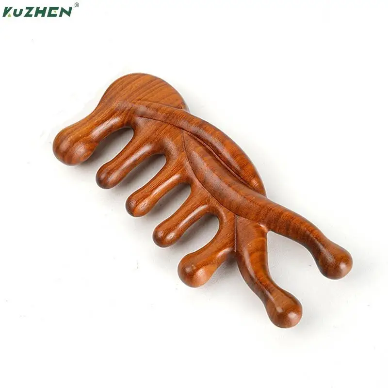 

Деревянная Массажная расческа-меридиан, расческа для кожи головы, глаз, лица, плеч, шеи, против выпадения волос, Антистатическая Расческа с ш...