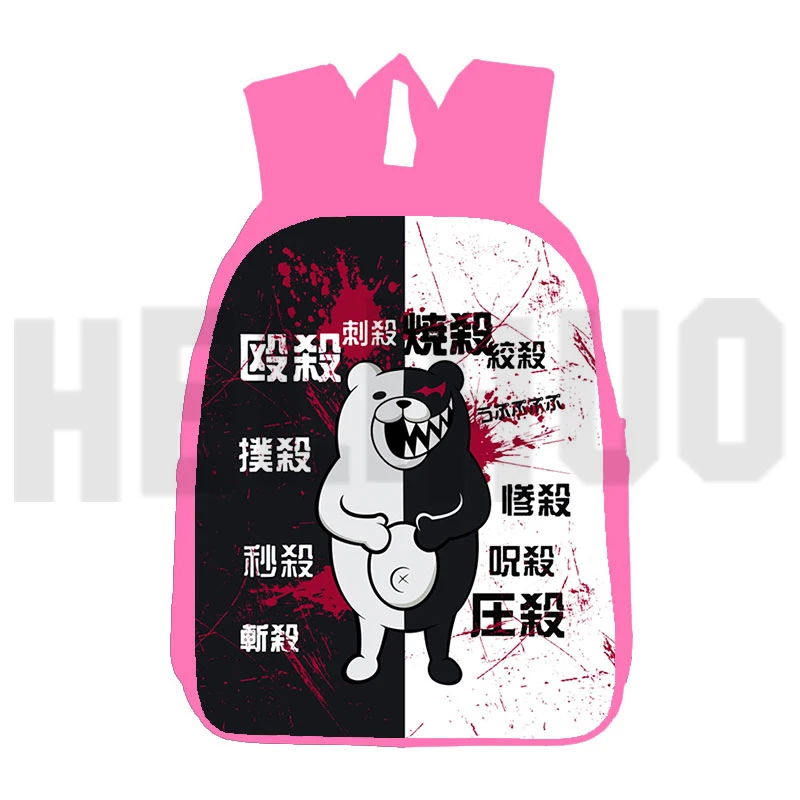 Модная сумка из мультфильма 3D «данганронпа», розовые 16-дюймовые рюкзаки из аниме «данганронпа» для школы, подростков, девушек и женщин