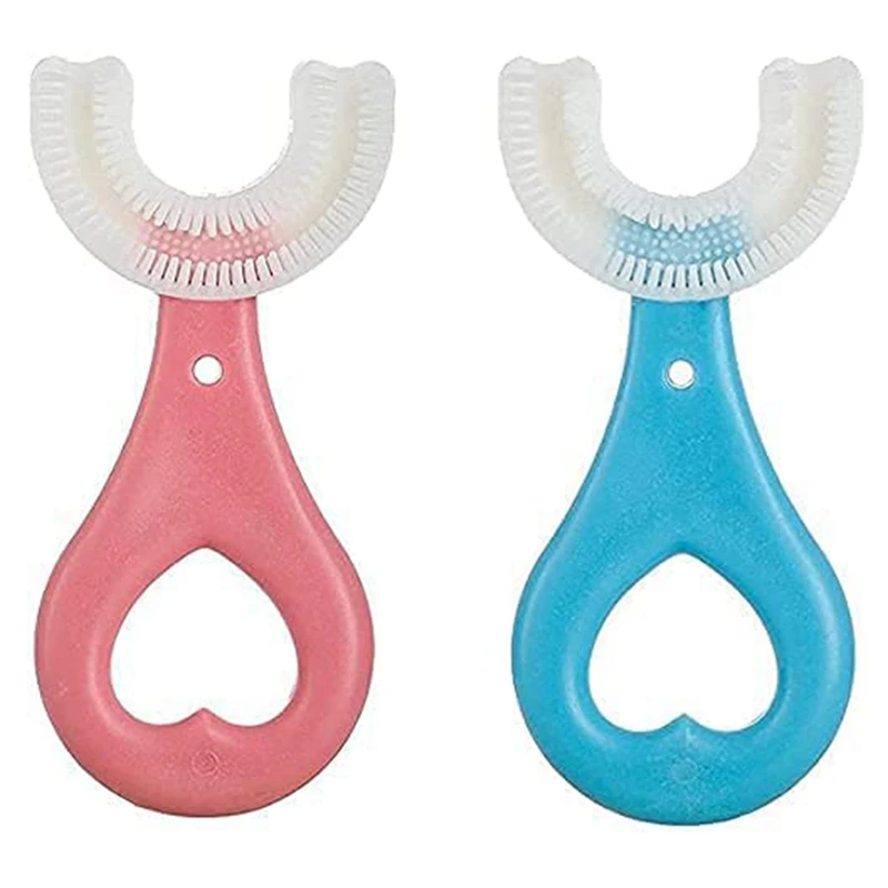 

U-Shaped Children's Toothbrush Manual Training Toothbrush U-Shaped Portable Baby Silicone Toothbrush
