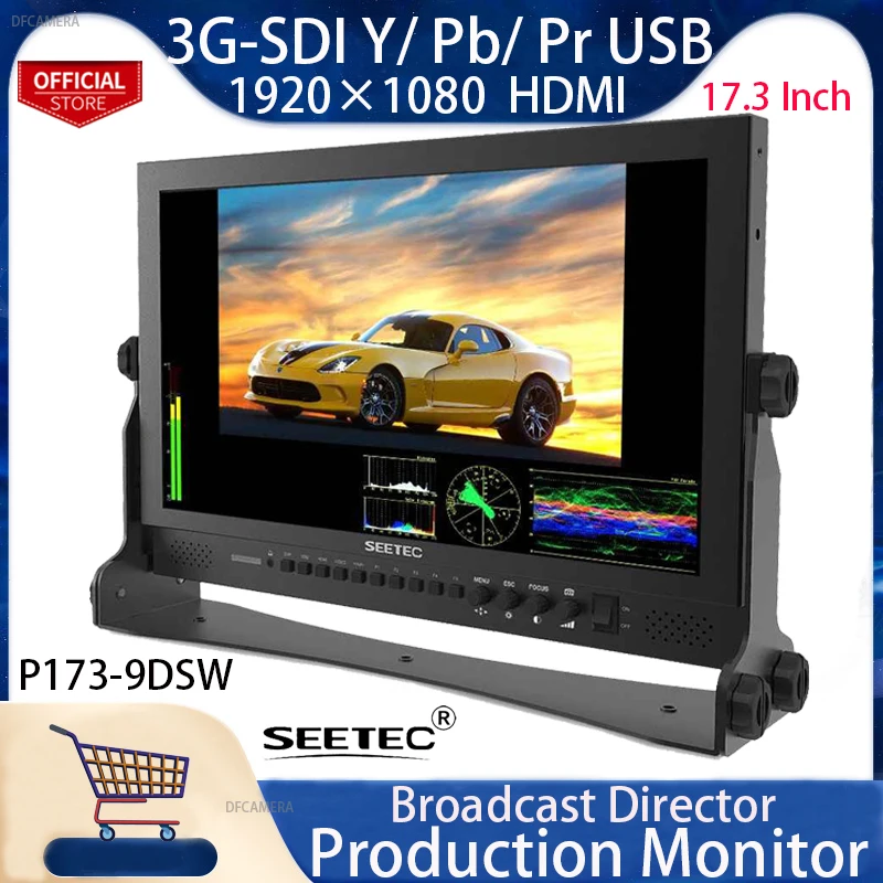 SEETEC P173-9DSW 2,5-дюймовый монитор режиссера трансляции с Full HD 17,3x1920 HDMI 3G-SDI Y/ Pb/ Pr USB-дисплей