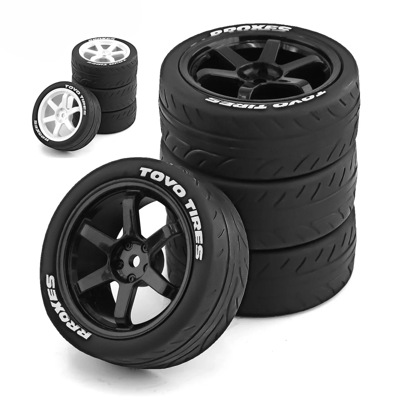 4 шт. 68 мм резиновая шина 12 шестигранная для Tamiya TT01 TT01E TT02 TT02B TA06 XV01 XV02 PTG-2 1/10 детали