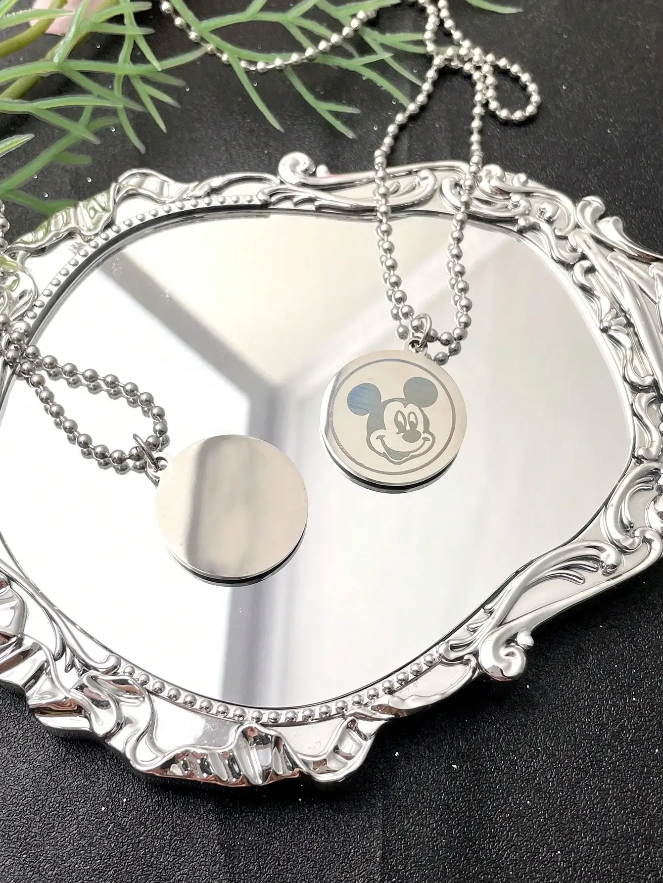 Хип-хип Дисней Микки и Минни круглые ожерелья с подвесками для женщин мужчин