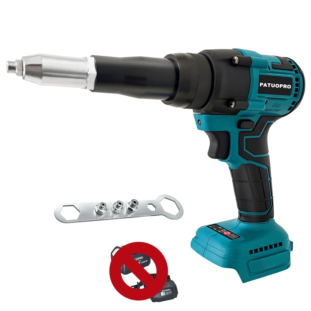 Бесщеточный электрический пистолет для заклепок Makita 18В 2.4-5.0мм