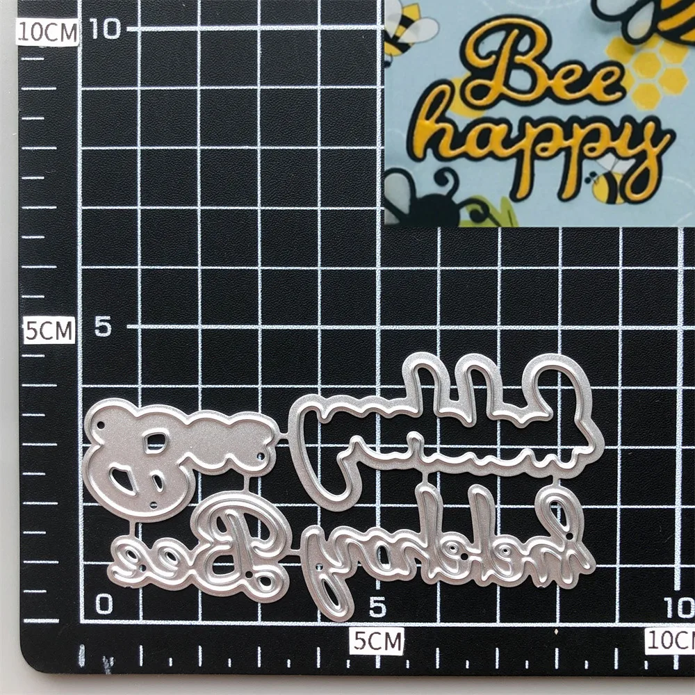 Новинка 2022 трафареты для резки металлической формы с надписью пчела