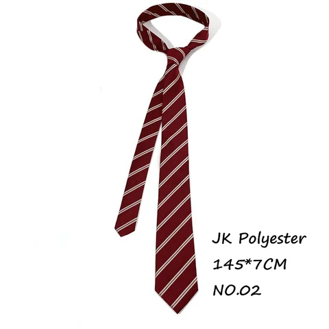 Мужские галстуки JK из полиэстера, полосатые галстуки темно-синего, красного, кофейного цвета, галстуки DK для колледжа, униформа для девушек, галстук 7 см, женские модные аксессуары