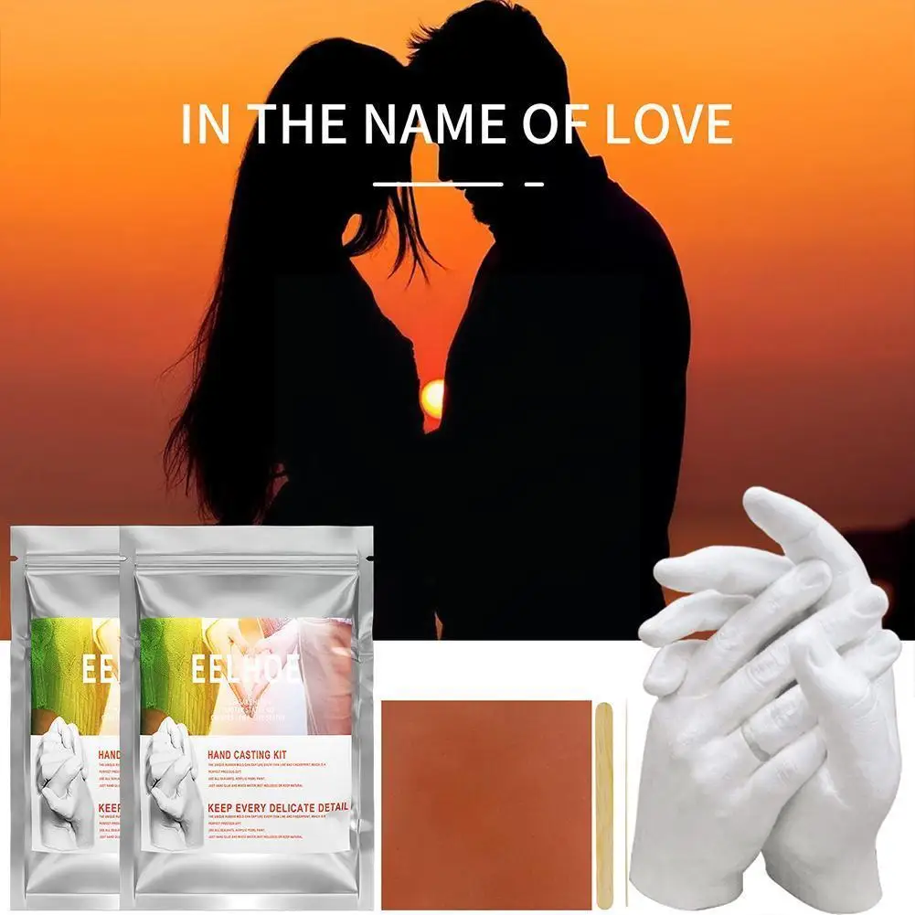 

3D Hands Mold Casting 50g Kit Clone Powder Model Powder Baby Print Valentine's Hand Foot Model Couple Day Model 3D Set DIY D3N3