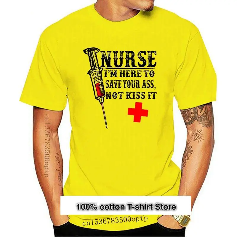 

Nuevo enfermero, ¡no te beses! Camiseta Harajuku para hombres, camisa divertida informal de algodón, Hip Hop, Crazy, color negro
