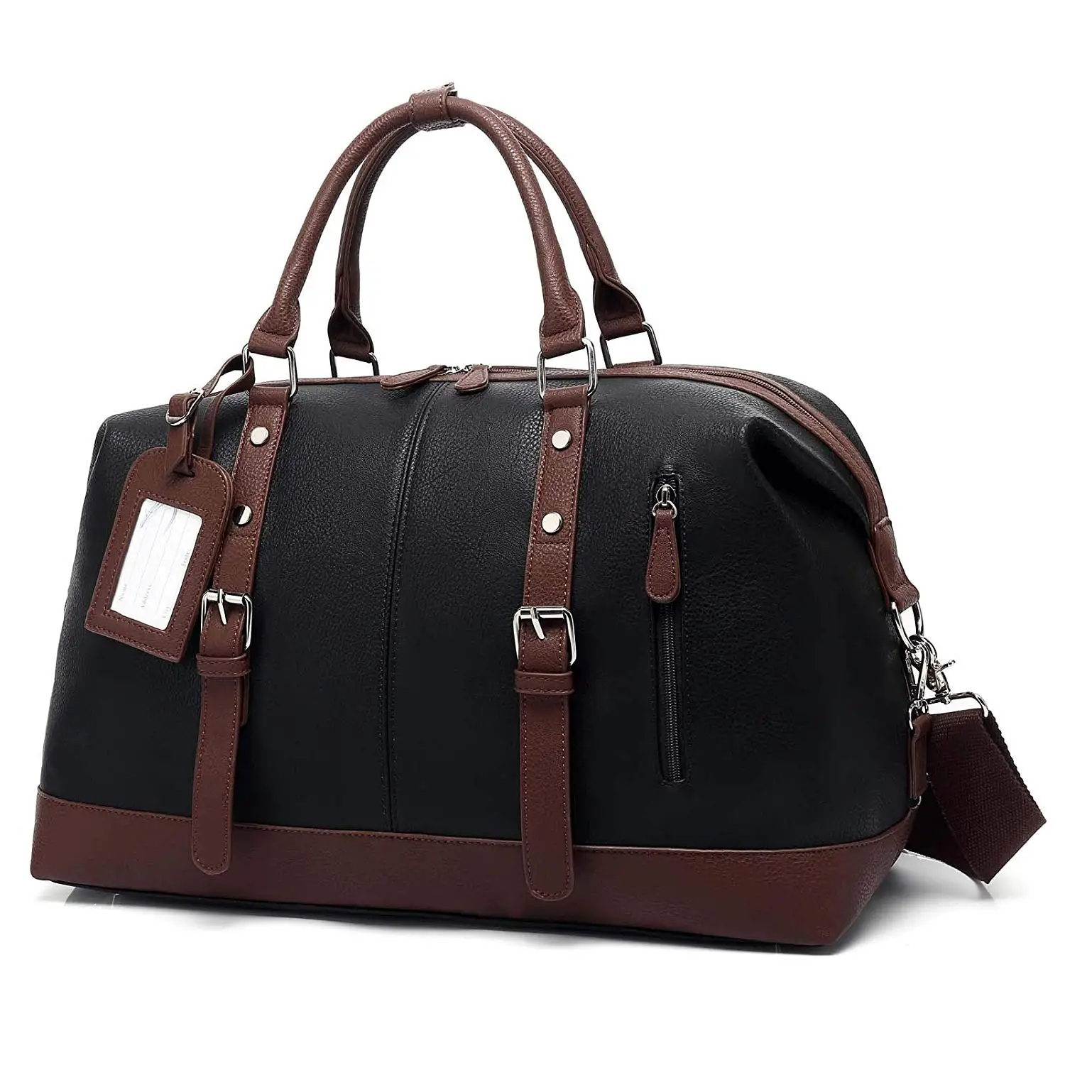 Large capacity neutral portable travel bag Business trip duffel bag Waterproof PU bag lightweight single shoulder backpack