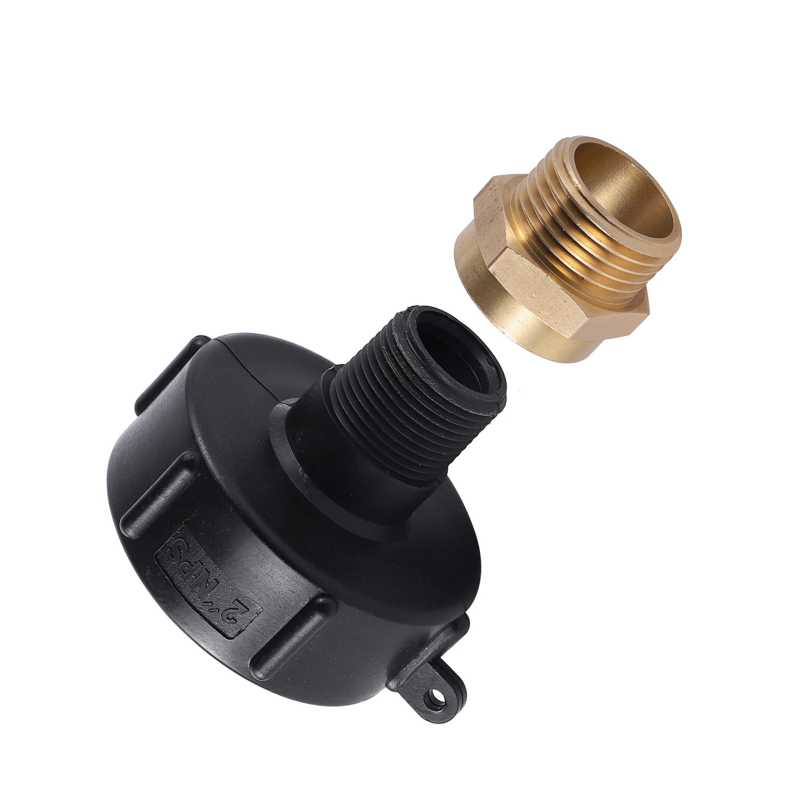 

2" NPS 60mm Fine Thread IBC Tank Connector 3/4" Thread BSP GHT Brass Conversion Adapter Garden Irrigation Water Tank