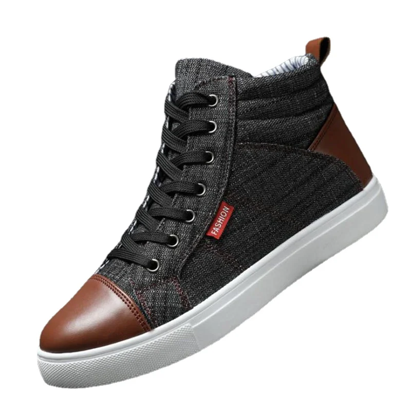 

Уютная обувь для бега, фитнеса, Скейтборда для мужчин, осень 2022, спортивная обувь на плоской подошве, высокие кроссовки, мужские кроссовки бо...