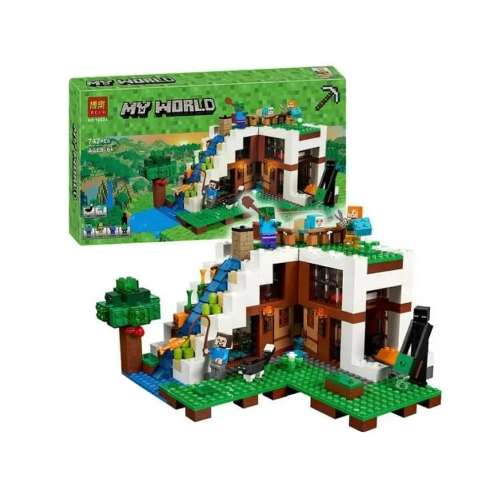 Конструктор Minecraft my World База на водопаде Waterfall Base #10624 747 деталей - купить по