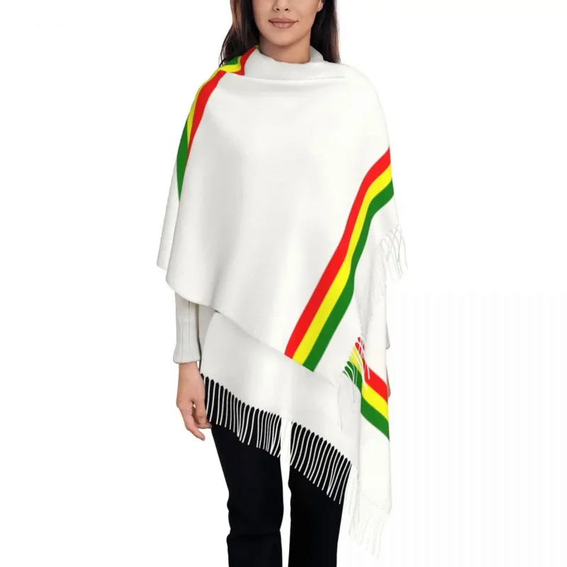 

Customized Printed Rasta Stripe Rasta Color Scarf Men Women Winter Fall Warm Scarves Jamaican Jamaica Proud Shawl Wrap
