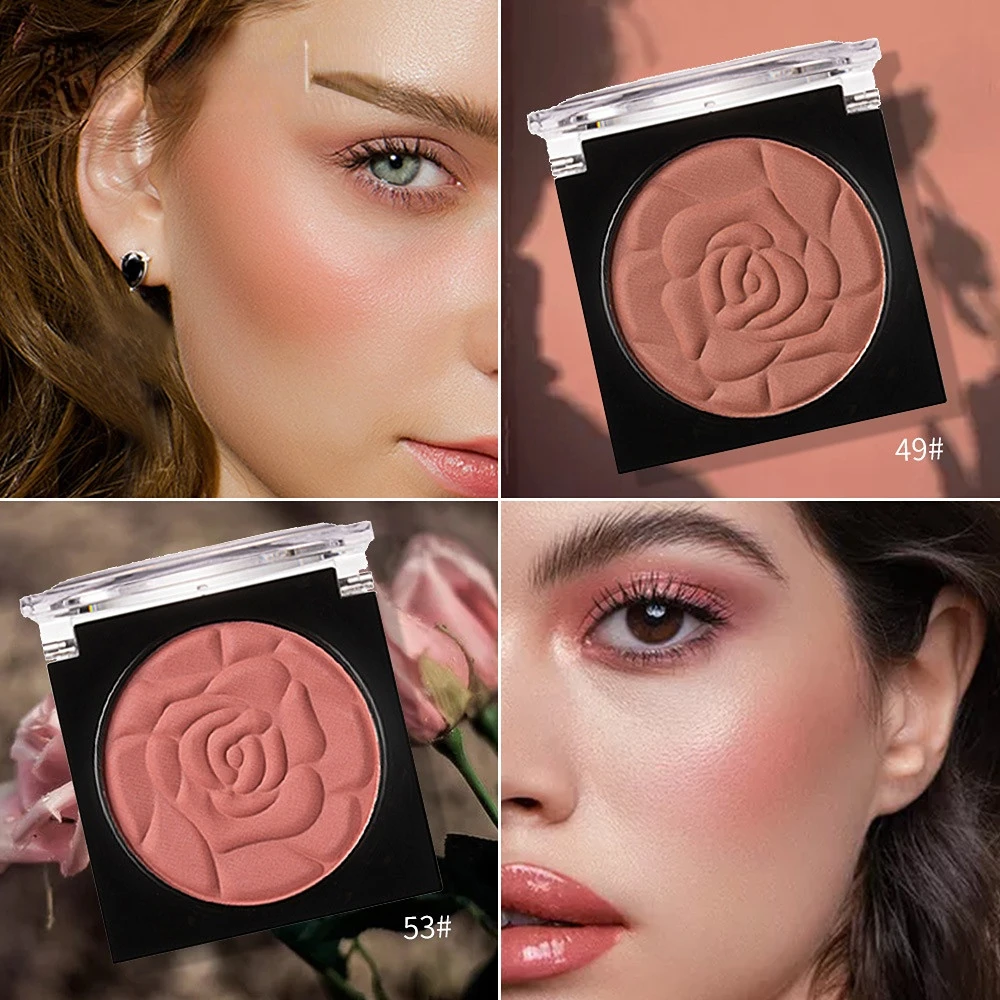 

Face Mineral Blush Baked Powder Palette Shimmer Matte Blushes Powder Women Facial Contour Shadow Pigment Blusher Cosmestics