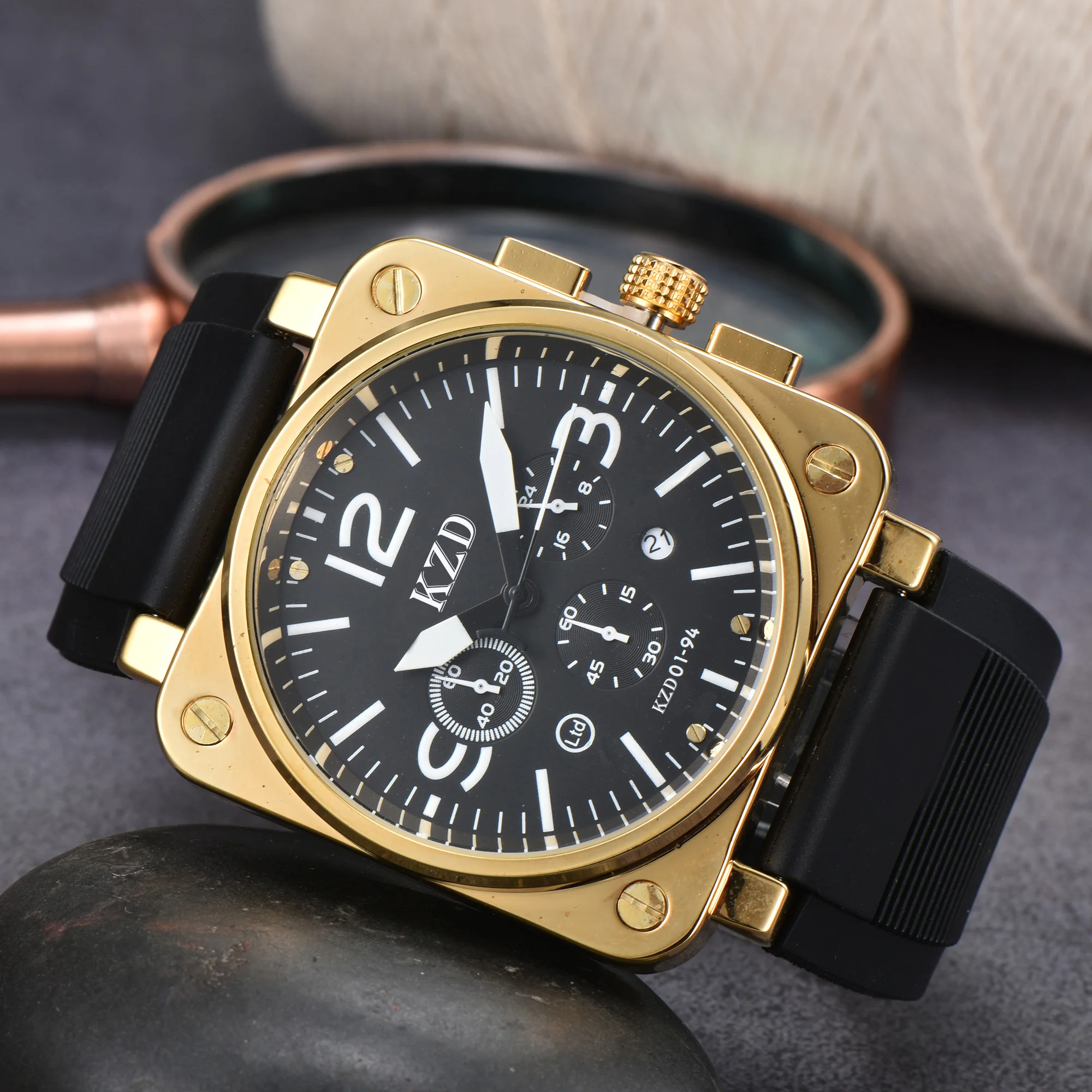

TOP1 Fashion Luxury Men Classic Sports Quartz Watch Worldwide Sales Of Silica Gel Watchband In a Variety Of Colors