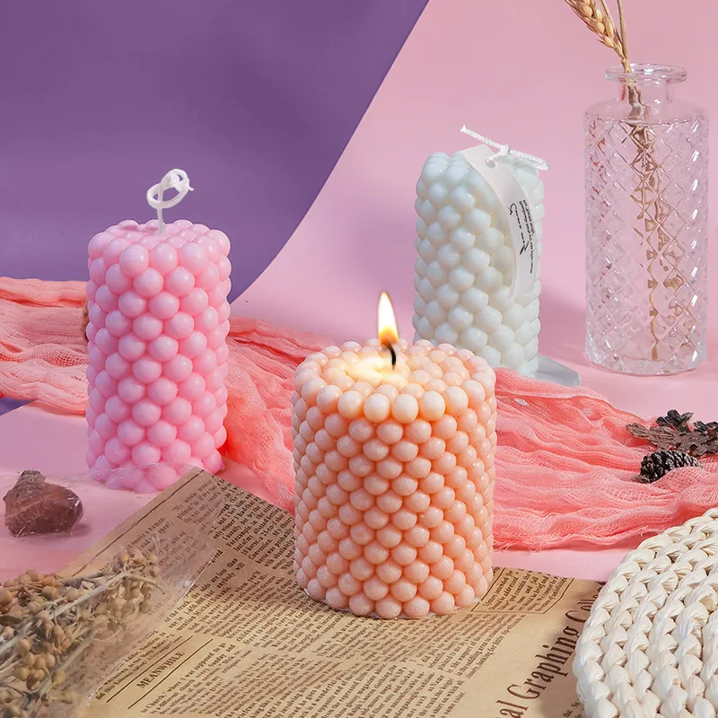 

Cylindrical Silicone Candles Mold Handmade Making Home Decor 3D Geometry Candle Supplies Gypsum Form Epoxy Resin Casting