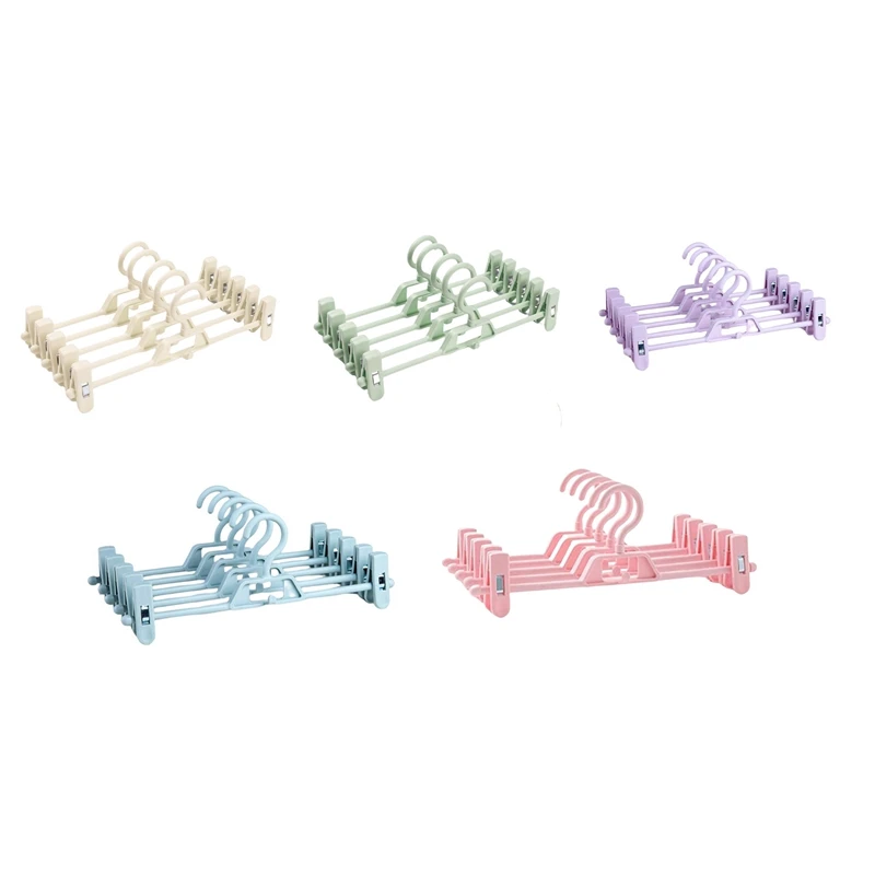 

Adjustable Plastic Clothes Rack for Pant Skirt Clip Bra Clothespin Underwear Panties Portable Hanger Clothes Organizer