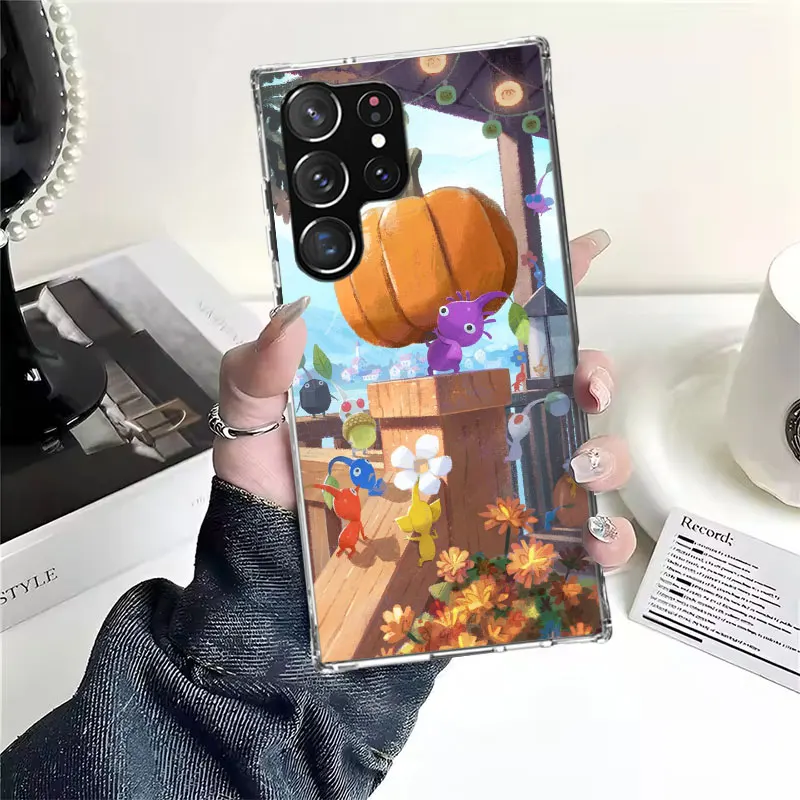 Фото Мягкий чехол для телефона Game P-PikminS 4 для Samsung Galaxy S26 S25 Edge S24 FE S23 S22 Ultra S21 Plus S20 + Art Fundas Back Cover Galax №5
