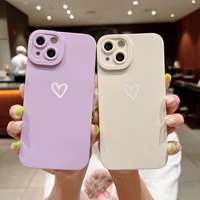 candy color love heart phone case for iphone 11 13 pro max xr 12 pro max soft tpu shockproof back cover