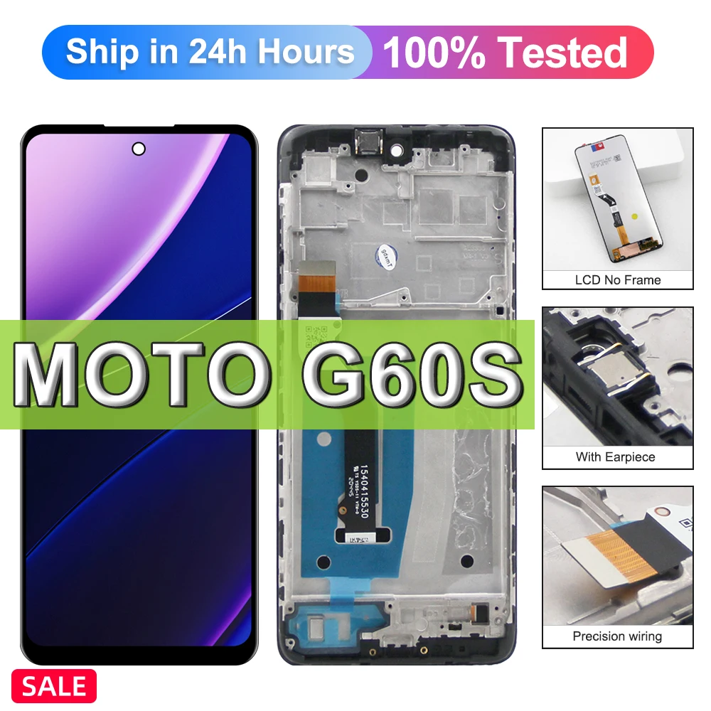 6 8 &quotЖК-дисплей для Motorola Moto G60S XT2133-2 сменный ЖК-экран сенсорный дигитайзер в сборе