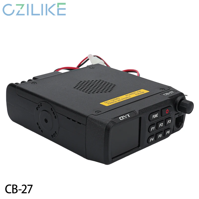 Фото Мобильная CB-радиостанция CZILIKE QYT CB-27, 25-27 МГц AM/FM, двухдиапазонная, универсальная автомобильная рация 12В/24В №4