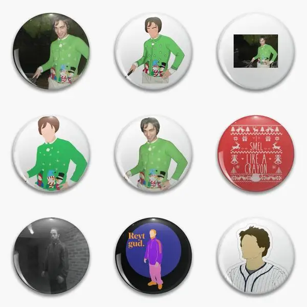 

Рождественский свитер Роберт пэттинсон в робе, мягкая булавка на пуговицах, Забавный мультяшный декор, одежда, подарок, шляпа, креативная Мо...