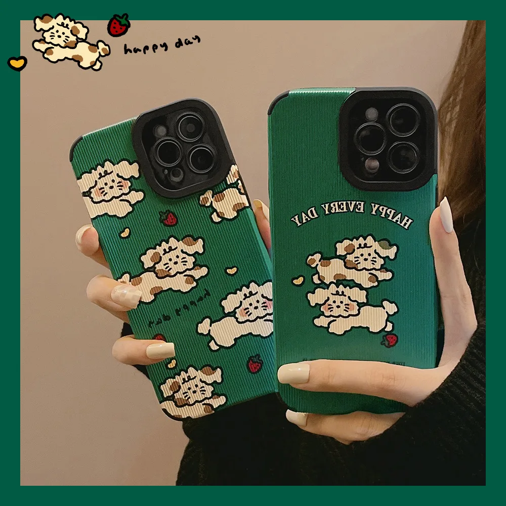 

Original applicable iPhone 13 case 13pro Max Apple 12 leather 11 protective cover x retro vertical stripe