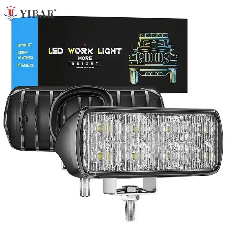 8 LED 10W Car LED Work Light DRL Spotlight High Bright Waterproof Auto Offroad SUV Truck Headlights Driving Lamp