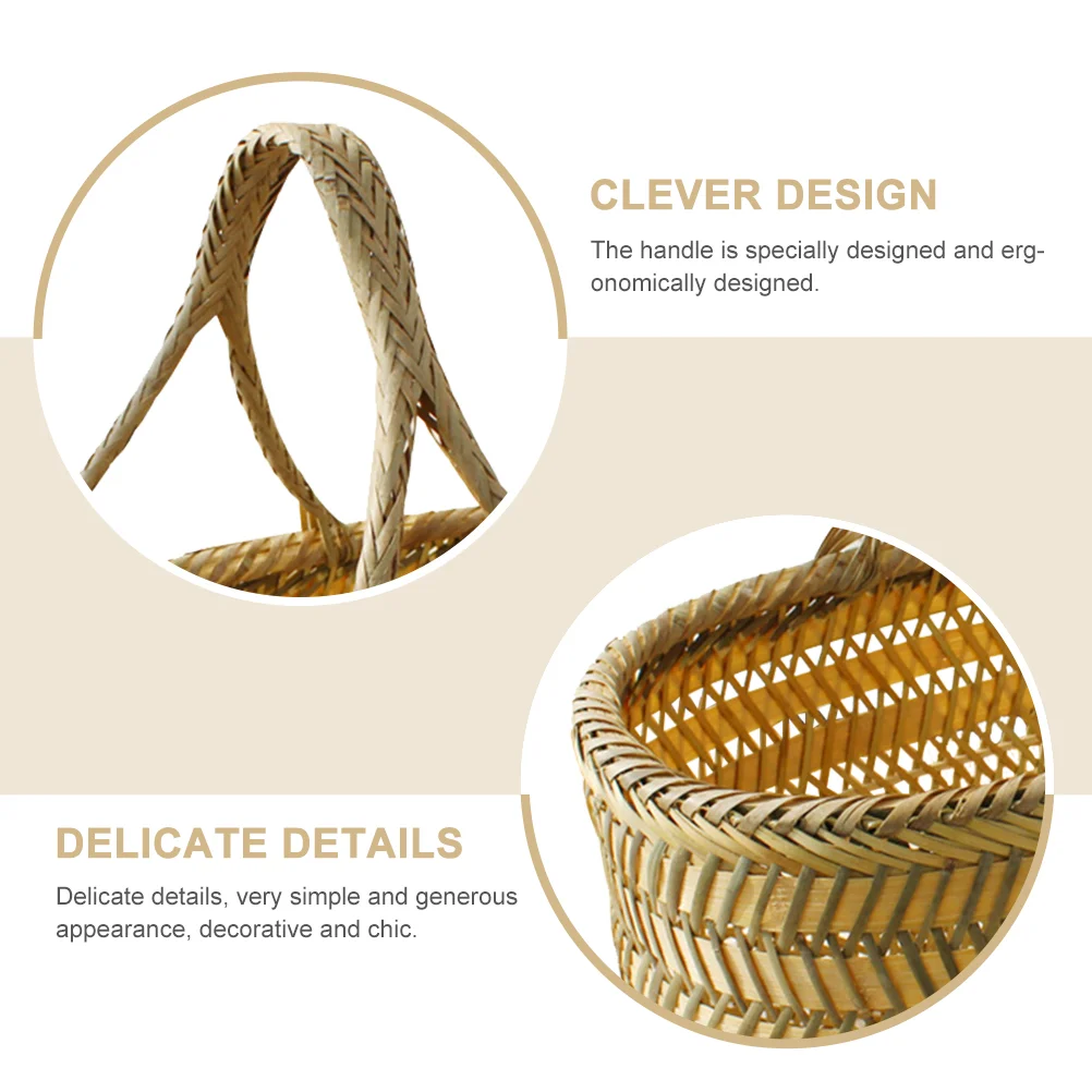 Корзина для пикника ручной держатель еды с ручкой подарок хранения фруктов