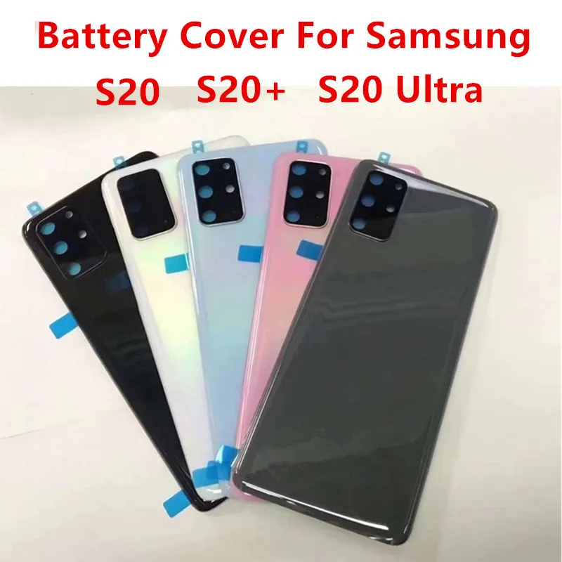 

Housing For Samsung Galaxy S20 Ultra G988 Plus G986 G981 Battery Cover Repair Replace Back Door Rear Case + Logo Camera Lens
