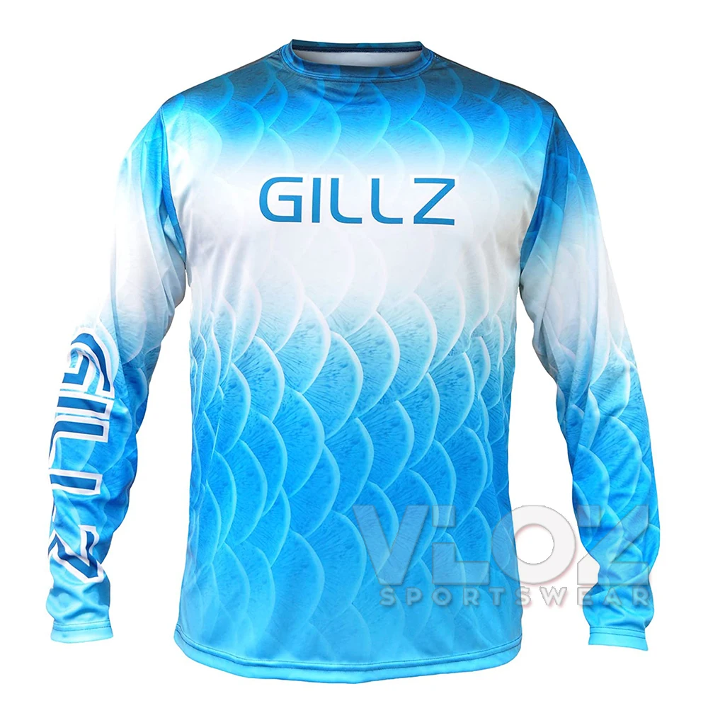 

GILLZ New Fishing Shirts Summer UPF 50+ Breathable Angling Clothing Men's Long Sleeve Sun Protection Pro Fishing Jersey Camisa