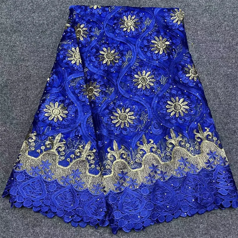 

5 ярдов, новинка, Лидер продаж, французское кружево, высококачественный африканский тюль, шнур, Кружевная Сетка, вышитая кружевная ткань, мат...