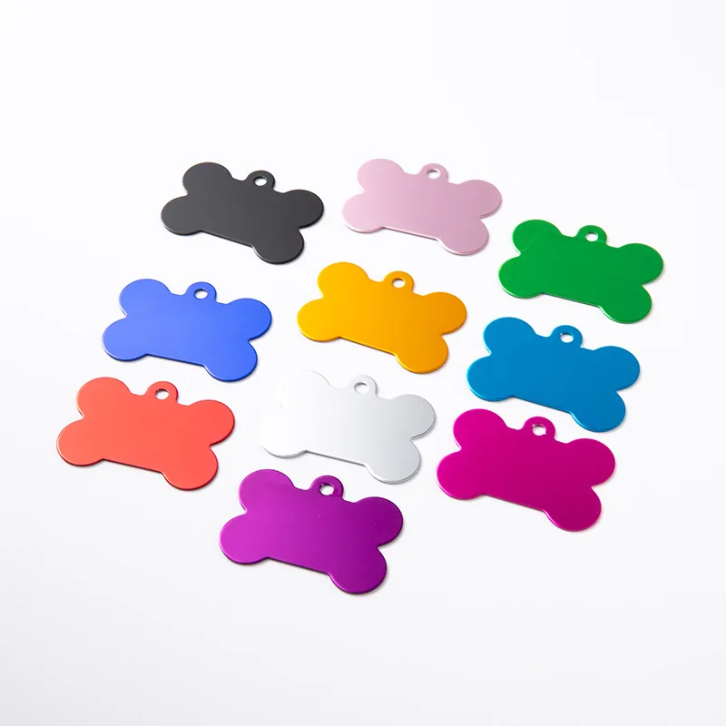 

Customized Products Dog Collar Accessories Wholesale 9Pcs Pet Bone Double Sides Engrave Dog Tags Personalized Dog ID Tags