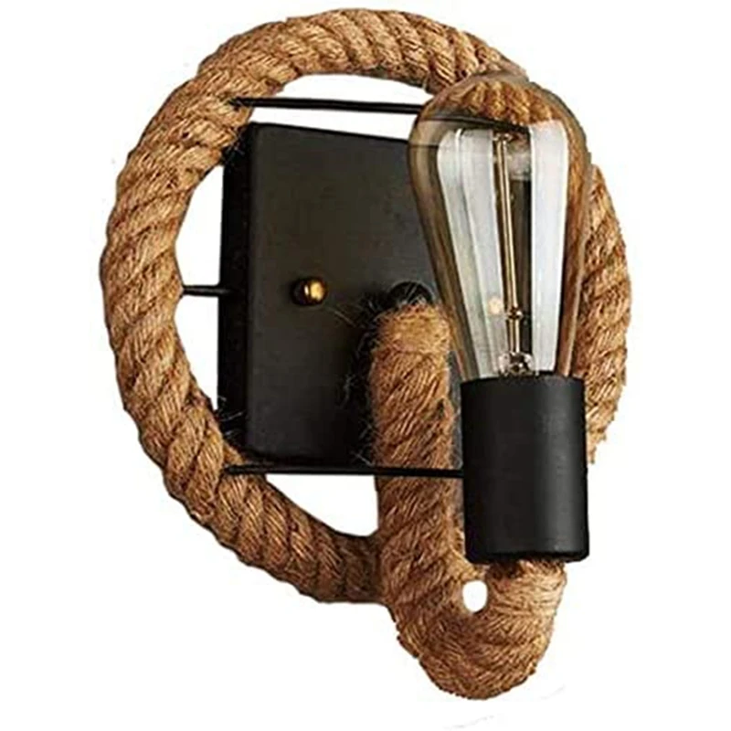 

Популярный винтажный настенный светильник, американская веревка, промышленный светильник, индивидуальный Железный настенный светильник для бара, лофт, коридор, настенная лампа стандартной цветопередачи (без коридора)