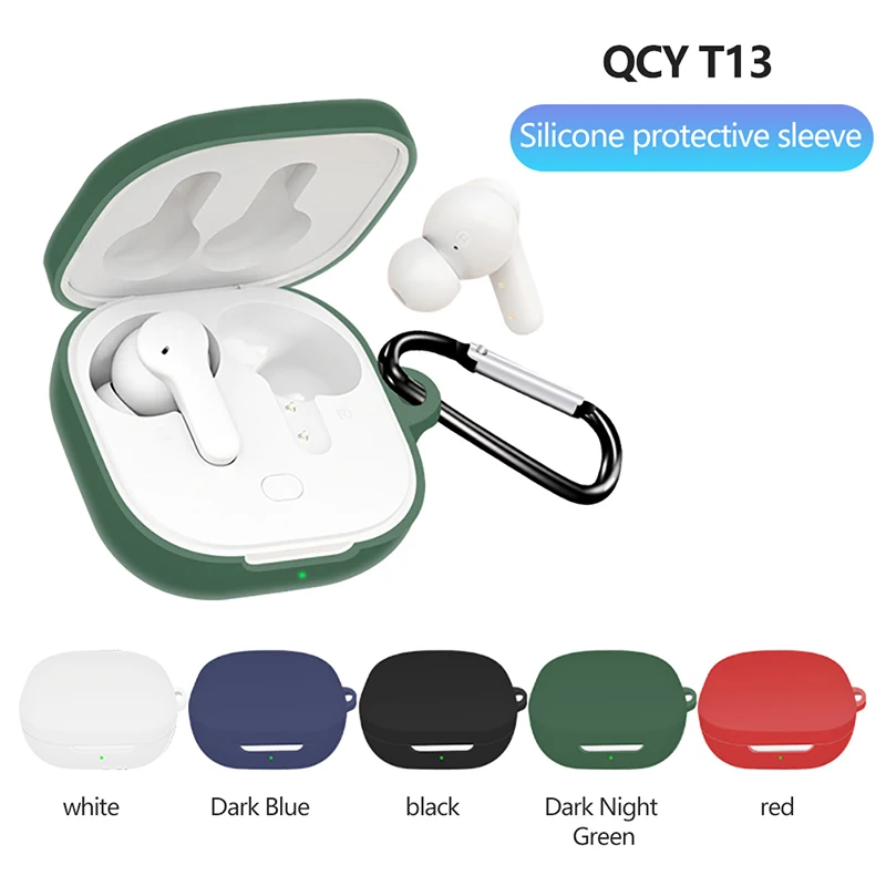 

Модный милый противоударный чехол для Bluetooth-гарнитуры пылезащитный мягкий чехол силиконовый чехол для наушников чехол для QCY T13 зарядное ус...
