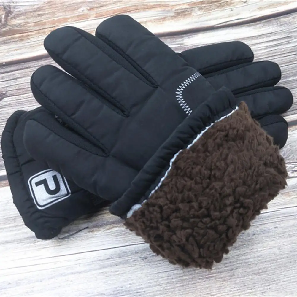 

1 Pair Useful Winter Skiing Gloves Full Finger Gloves Winter Mittens Rainproof Keep Warm