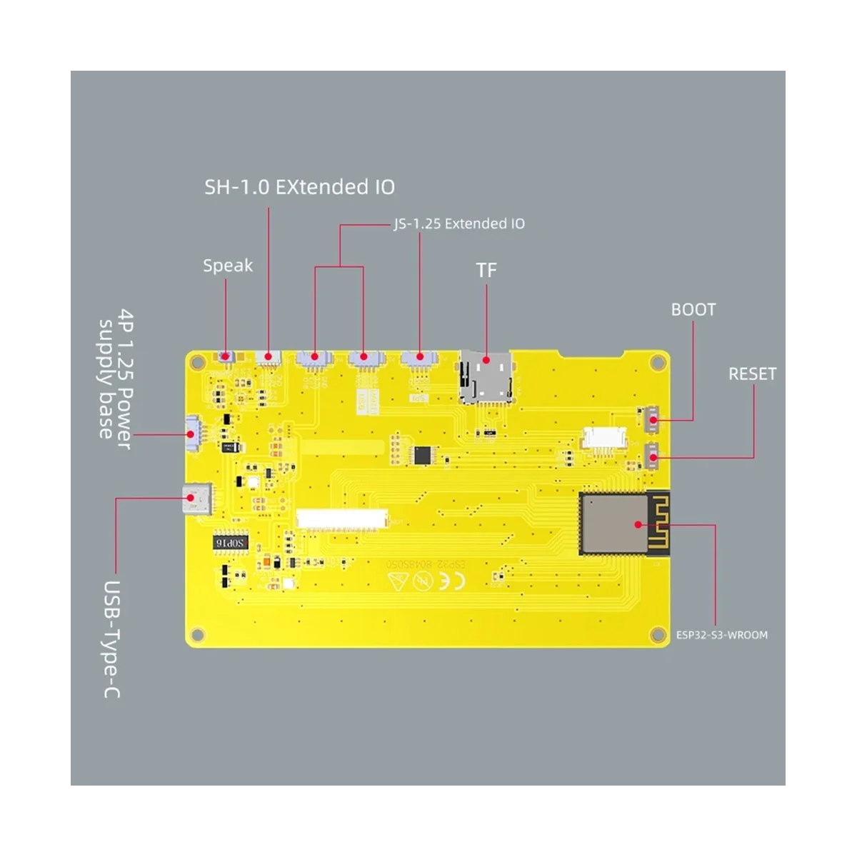 

ESP32-S3 5-Inch IPS 800X480 RGB LCD TFT Display Module HMI 8M PSRAM 16M Flash WIFI BT Smart Display MCU (With Touch)