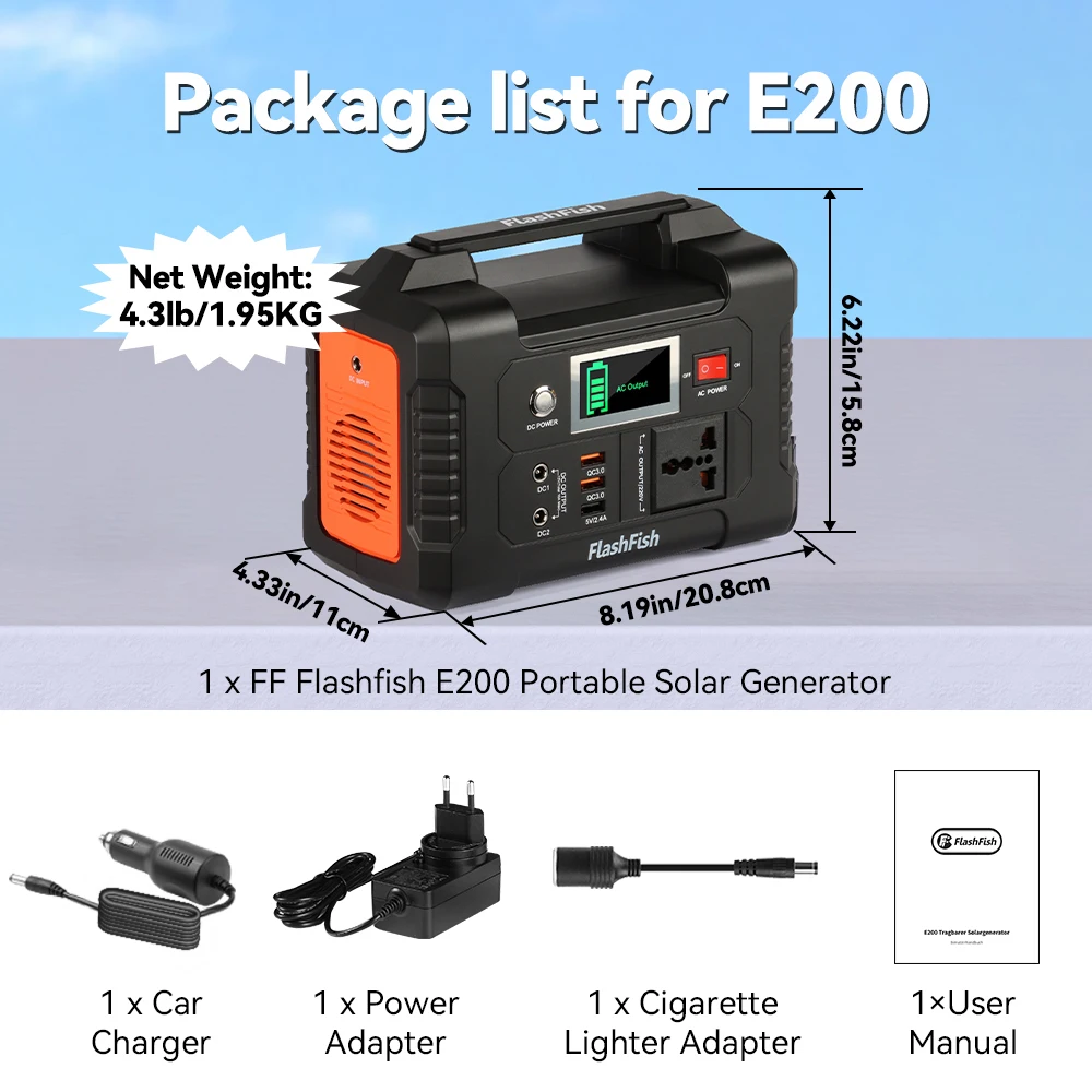 

Портативная электростанция FF FlashFish E200 200Вт