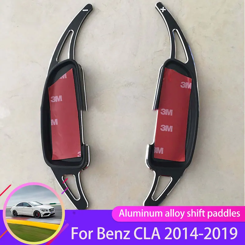 

Автомобильный руль для Mercedes Benz CLA C117 2014 2015 2016 2017 2018 2019, алюминиевый переключатель передач, удлинитель, автомобильный Стайлинг
