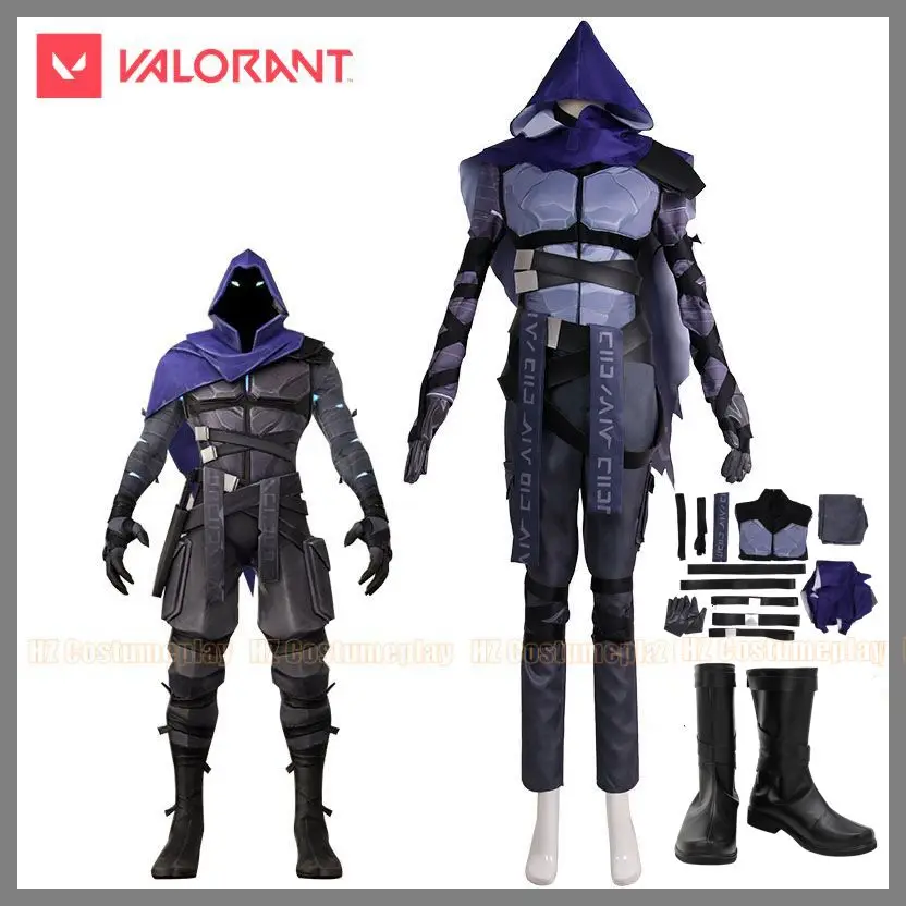 

Игровой Valorant Omen, костюмы на Хэллоуин, мужской стиль, взрослый костюм, Рождественская ролевая игра, Карнавальная версия, костюм для косплея