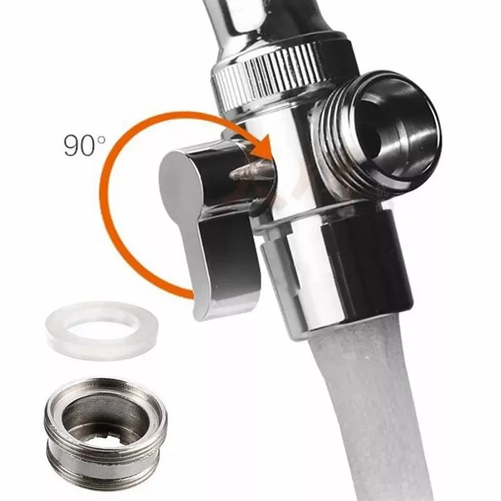 

Faucet Diverter Valve 3 Way Water Separator Shower Tee Adapter Adjustable Shower Head Diverter Valve for Toilet Bidet Shower