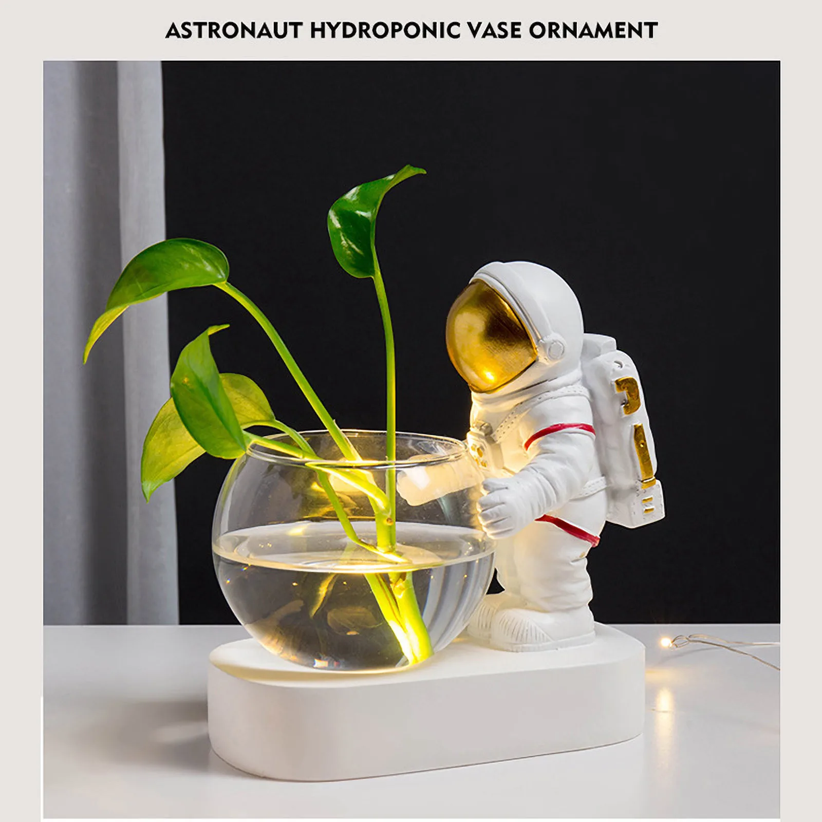 

New Nordic space astronaut photography diving flower pot green plant vase light fixture koi creative home desktop decoration HOT